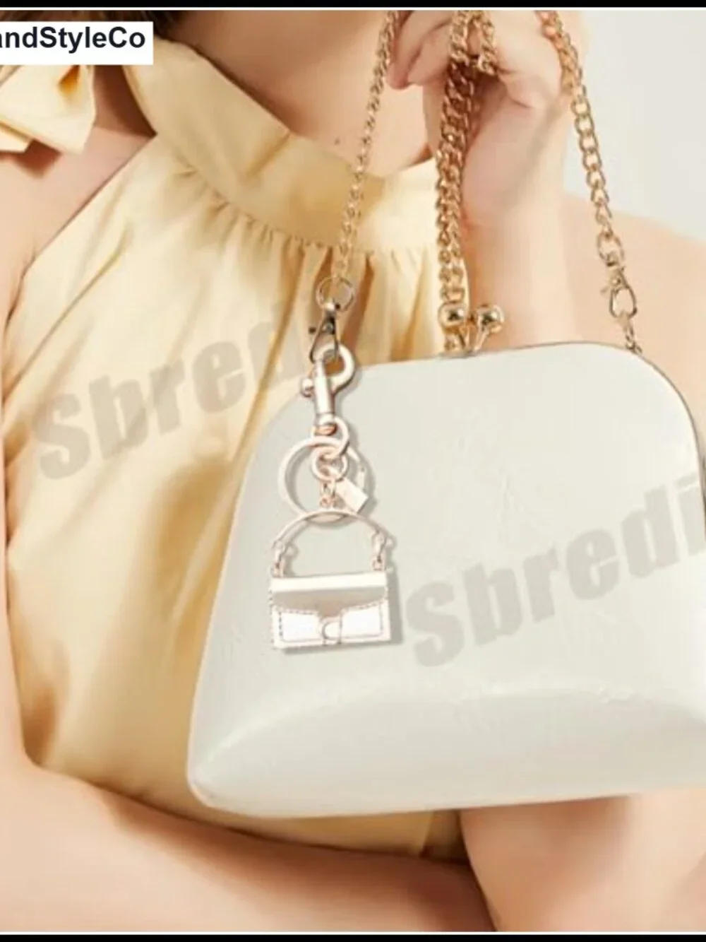 Cherry Cutout Charm Bag Purse Keychain